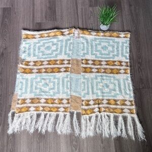 Free People Diamondback Cozy Kimono In Ivory Combo One Size